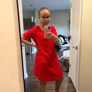Disney red Patterned Women's Dress